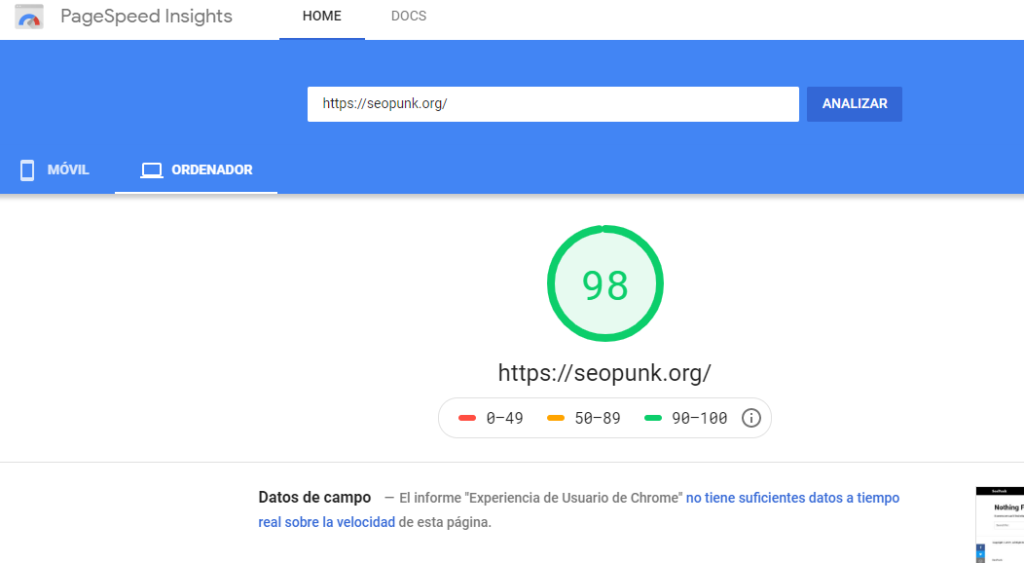 谷歌pagespeed工具